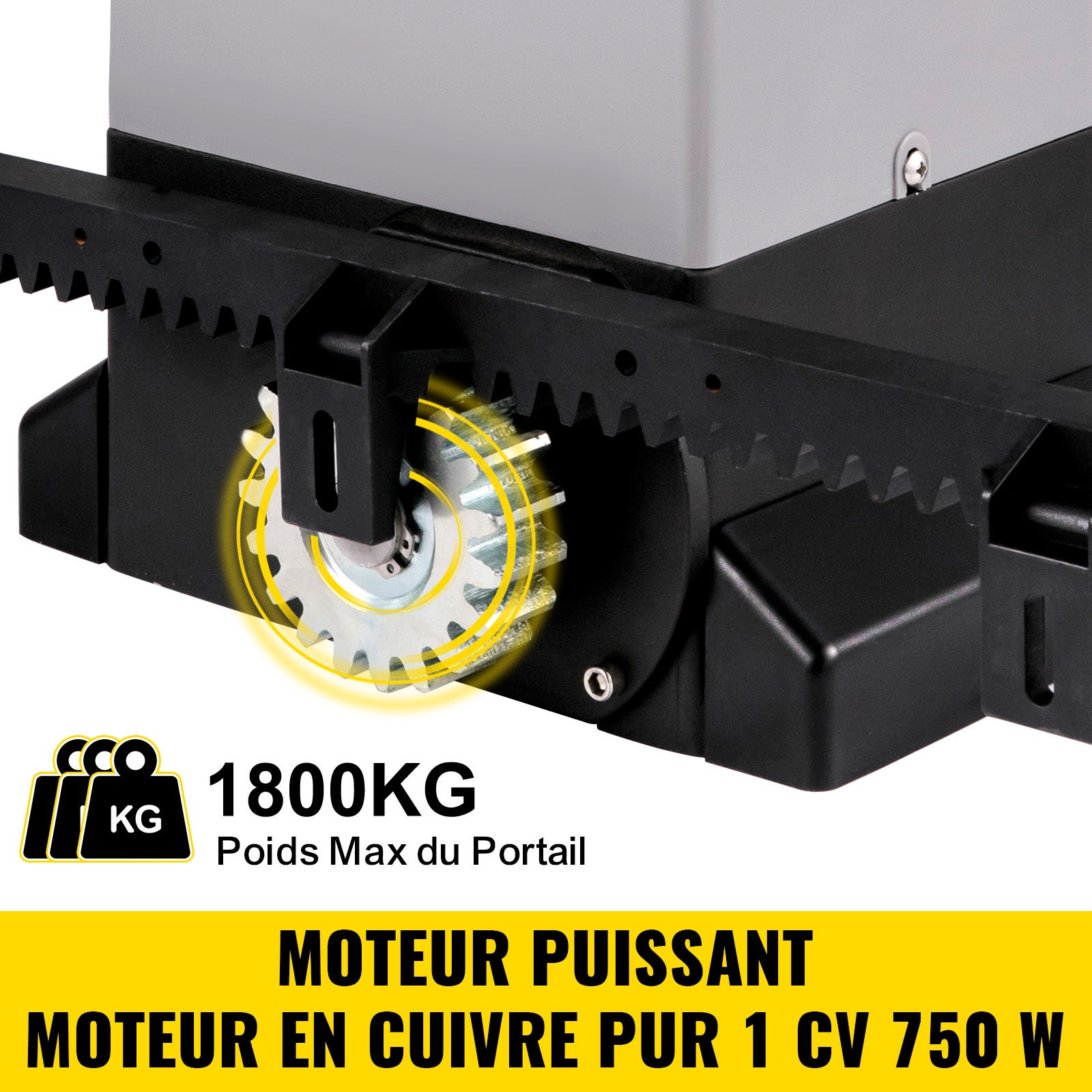 Abridor puerta corredera,SucceBuy 1800 kg 7 m,automático con 4 mandos a distancia y control por aplicación,motor eléctrico para puerta corredera - 8
