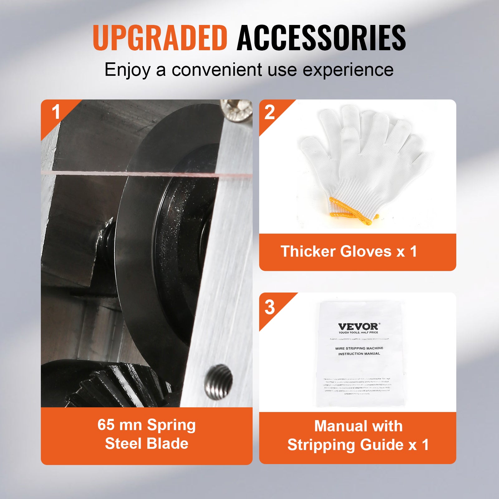 Machine à Dénuder les Fils Manuelle VEVOR 1,5-25mm Dénudeur de Câbles Portable pour Dénuder Fils à Couverture Rigide Multiconducteurs Recyclage Cuivre - 5