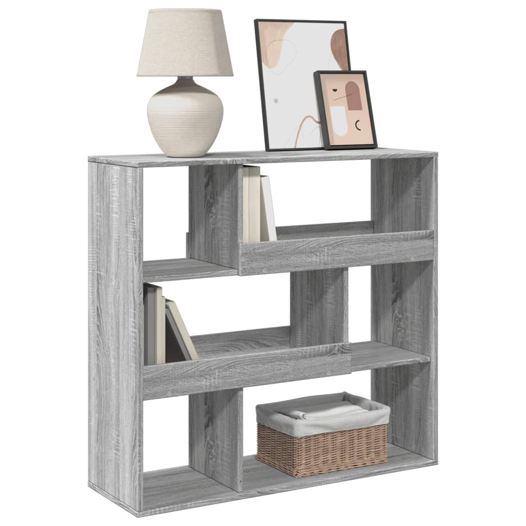 Estantería Librería，Armario de libros/divisor de espacios gris Sonoma 100x33x94,5 cm CFW530807 - 3
