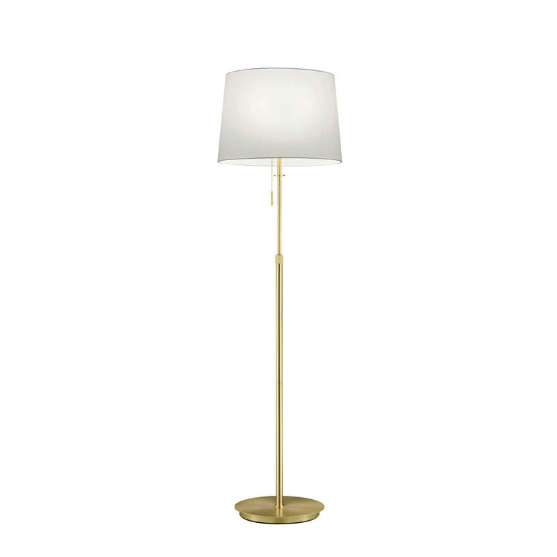 Lampa podłogowa stojąca Lyon biało-złota 3xE27x60W wym: 180 x 46,3 x 46,3 cm tkanina Trio