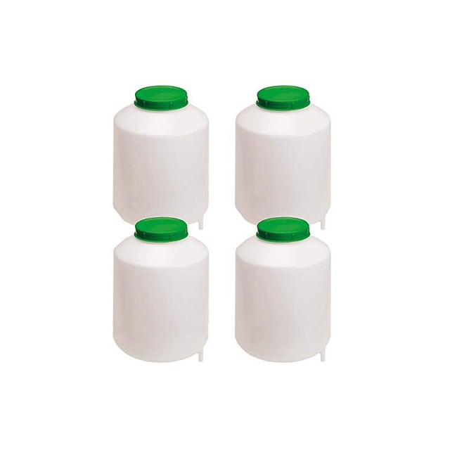 Pack 4 Depósito de agua con filtro 8 litros de capacidad blanco ideal para almacenamiento y filtrado de agua