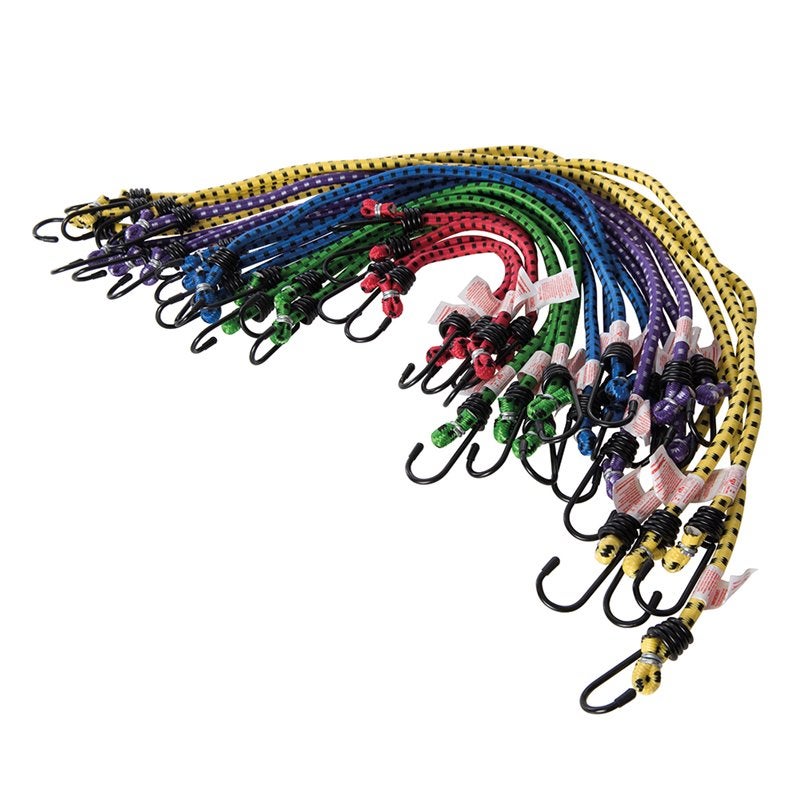 Lot De 10 Tendeurs Sandows Auto-Coinceur 40 Cm - Élastique 5 Mm Polypropylène Noir UV, Pour Bâche, Chargement, Fixation Rapide