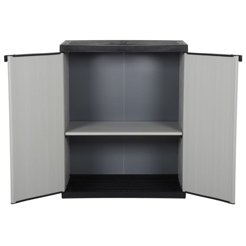 Armoire de rangement de jardin 1 étagère Gris noir 68x40x85 cm - 3