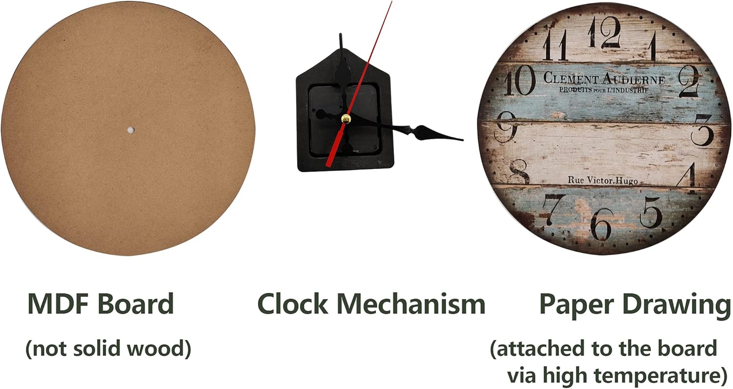 Orologio Da Parete Rotondo Retrò Tigrezy Da 40 Cm Con Numeri Romani In Metallo, Decorazione Per La Stanza Oro 79724603