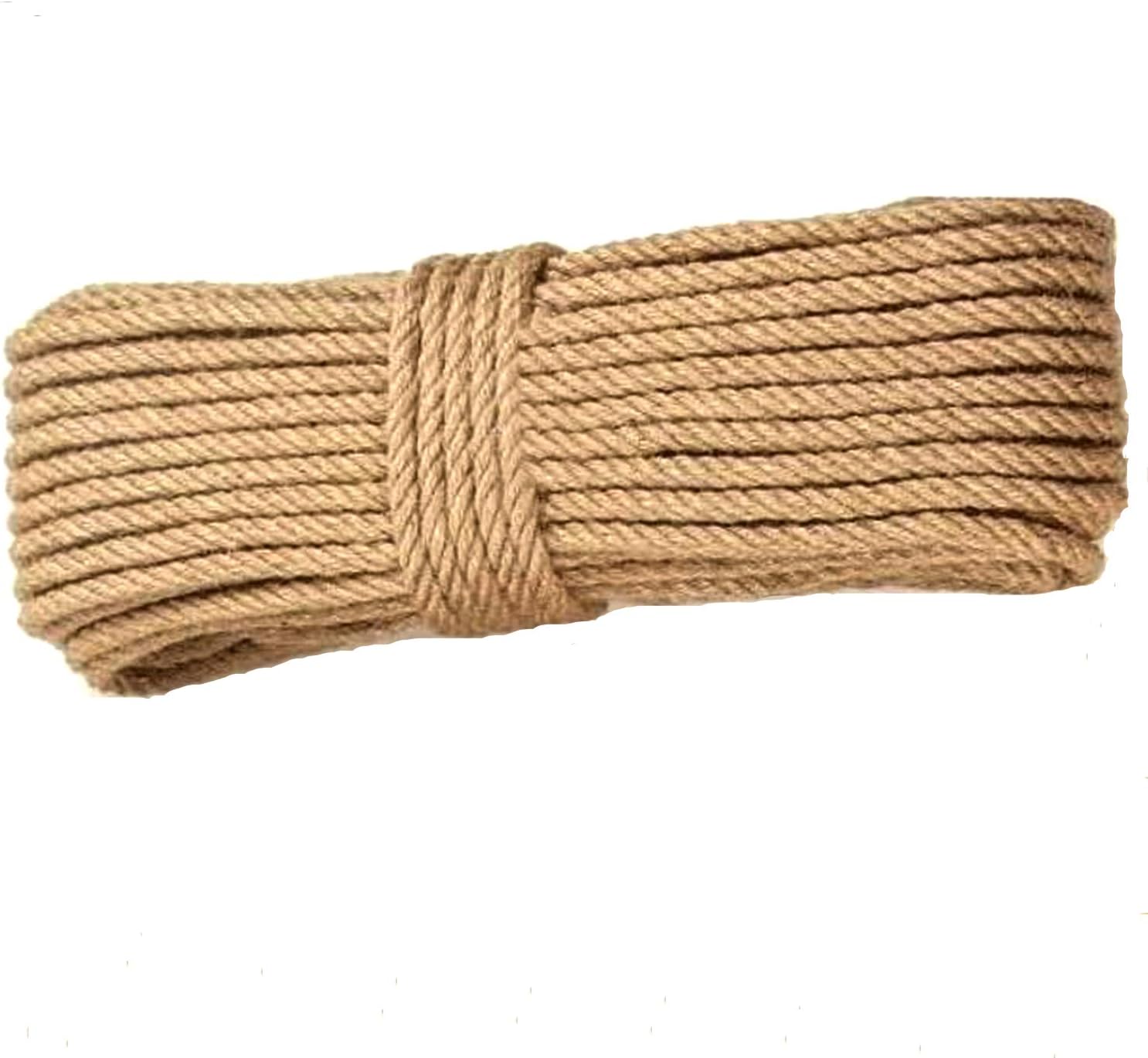 Naturalna lina jutowa 10 mm x 10 m, idealna do prac ogrodniczych, projektów DIY i ręcznych drapaków dla kotów