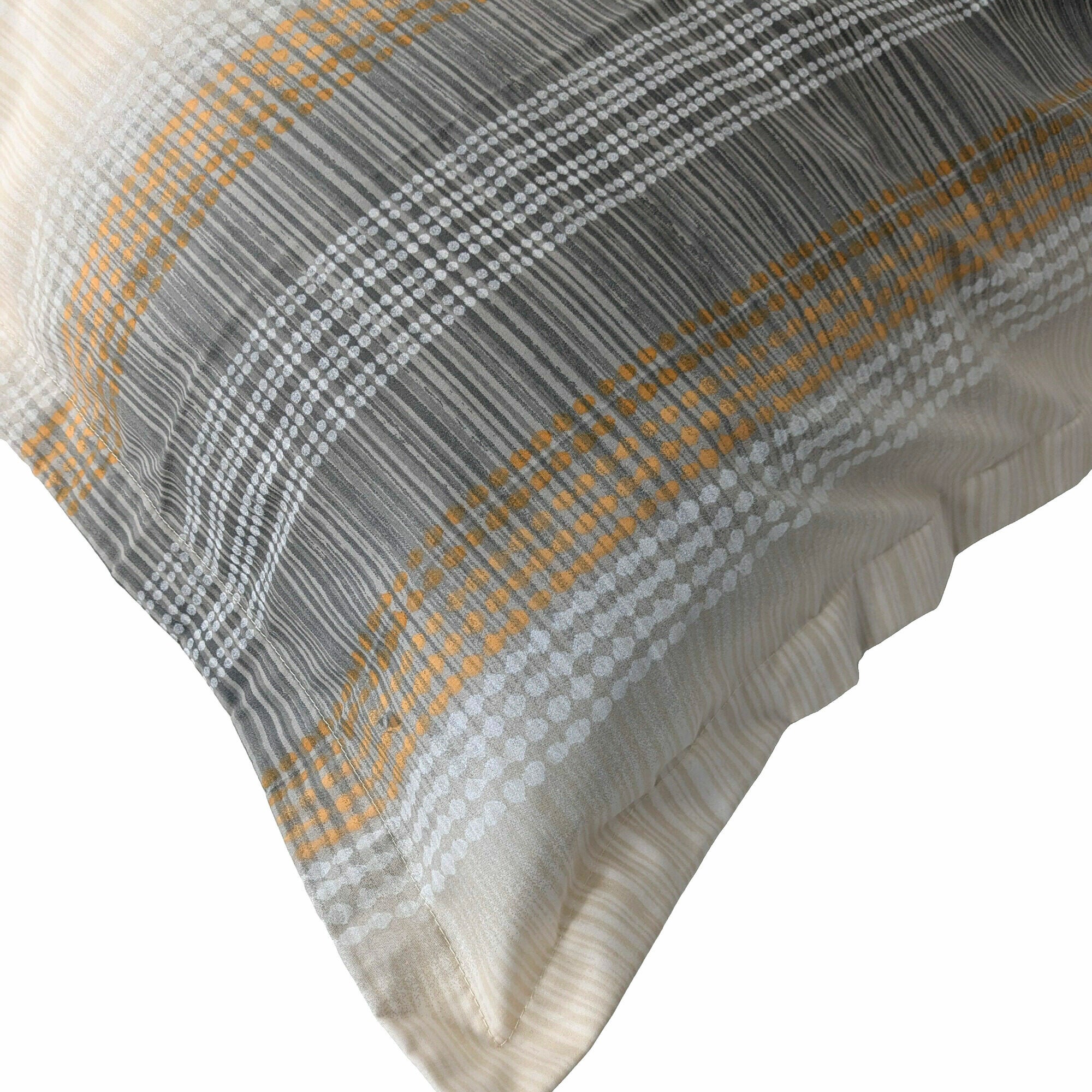 Taie d'oreiller 65x65 cm en 100% percale de coton ESTEBAN gris beige - 6