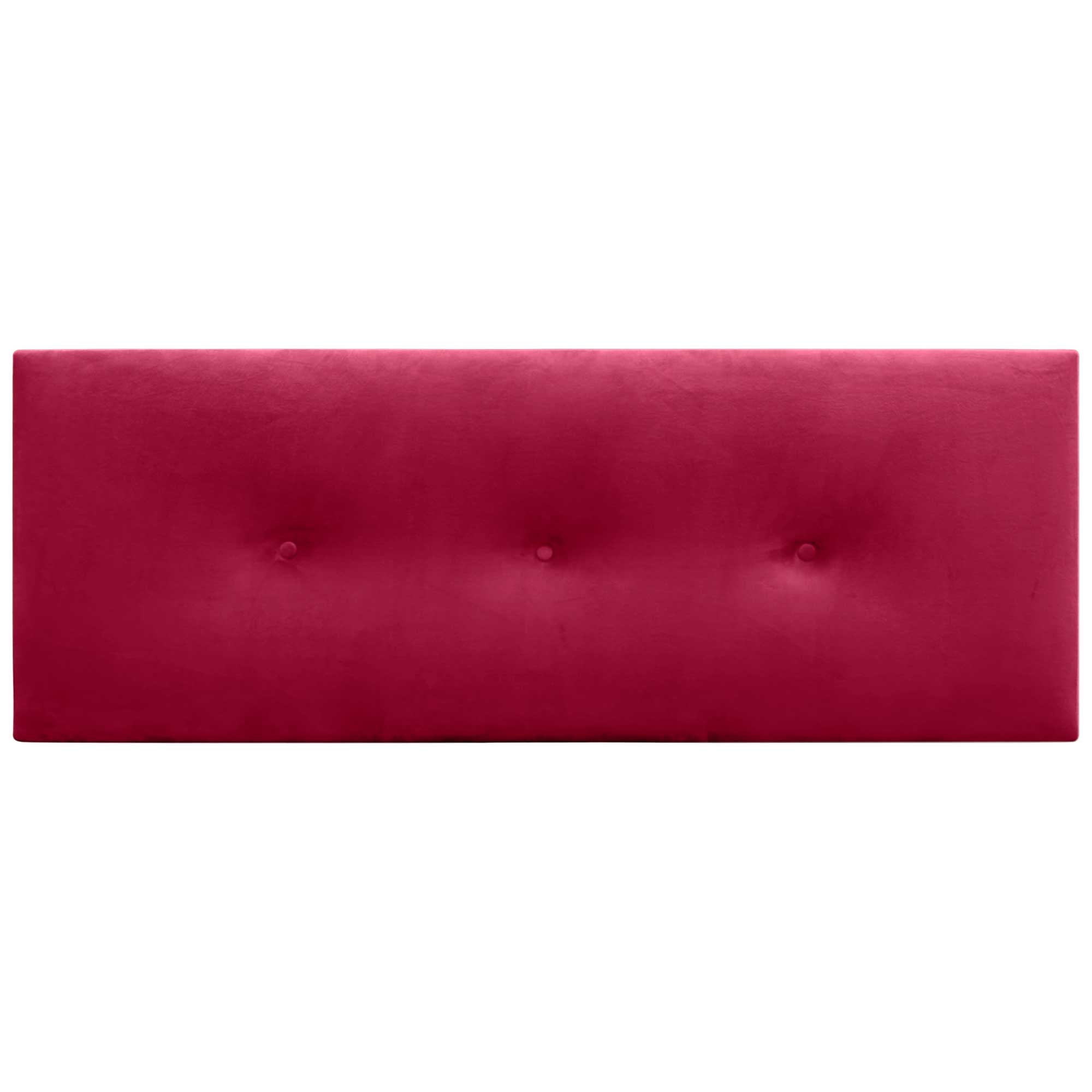 DHOME Testiera in velluto liscio con bottoni alta gamma moderna testiera imbottita per letto di lusso (Rosso, 150x60cm) - 3