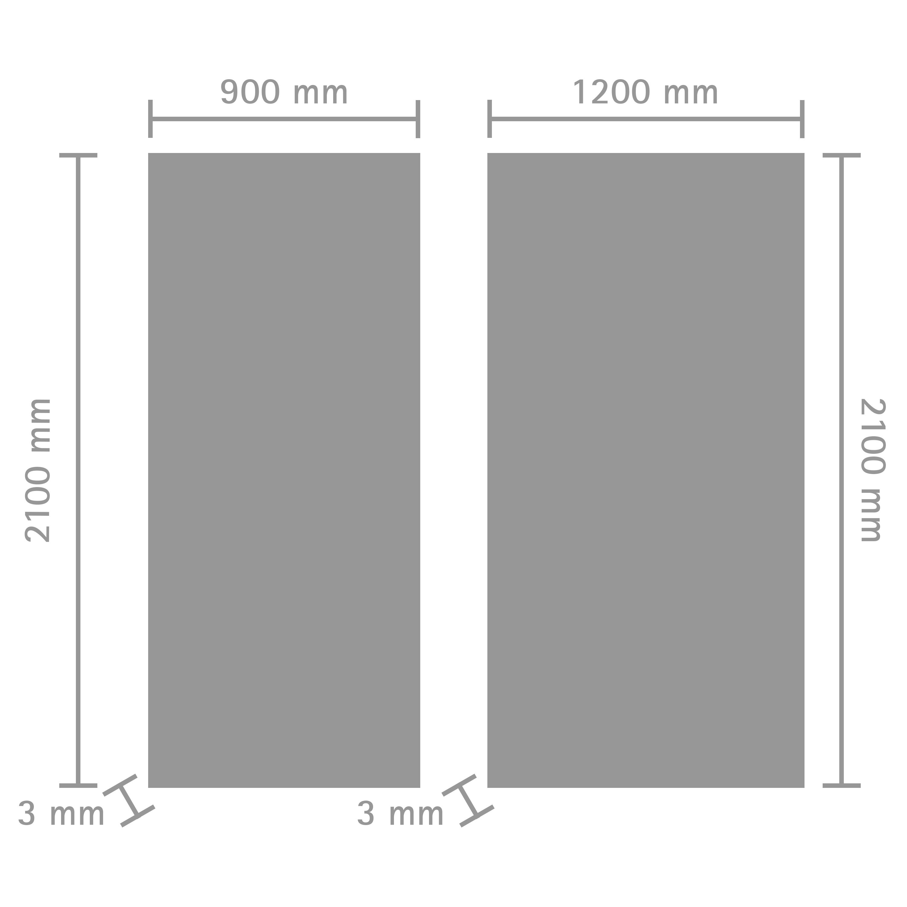 Schulte pack de 2 panneaux muraux 210 cm + 3 profilés: 90x210cm+120x210cm, douche et salle de bain, placement facile, DécoDesign COULEUR, gris argenté - 5