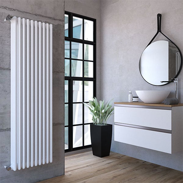 Radiateur tubulaire eau chaude 12 éléments - HxL 1492x540mm 3096Watts ...