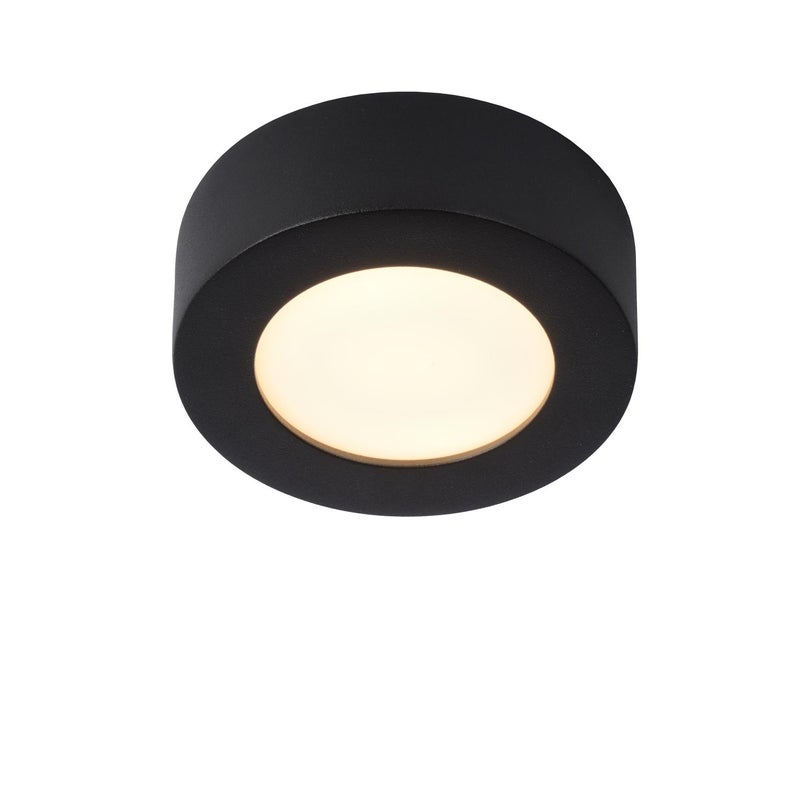 Plafon okrągły BRICE LED 8W Ciepła biel 827lm czarny wym:3,9x11,7x11,7cm IP44 Lucide