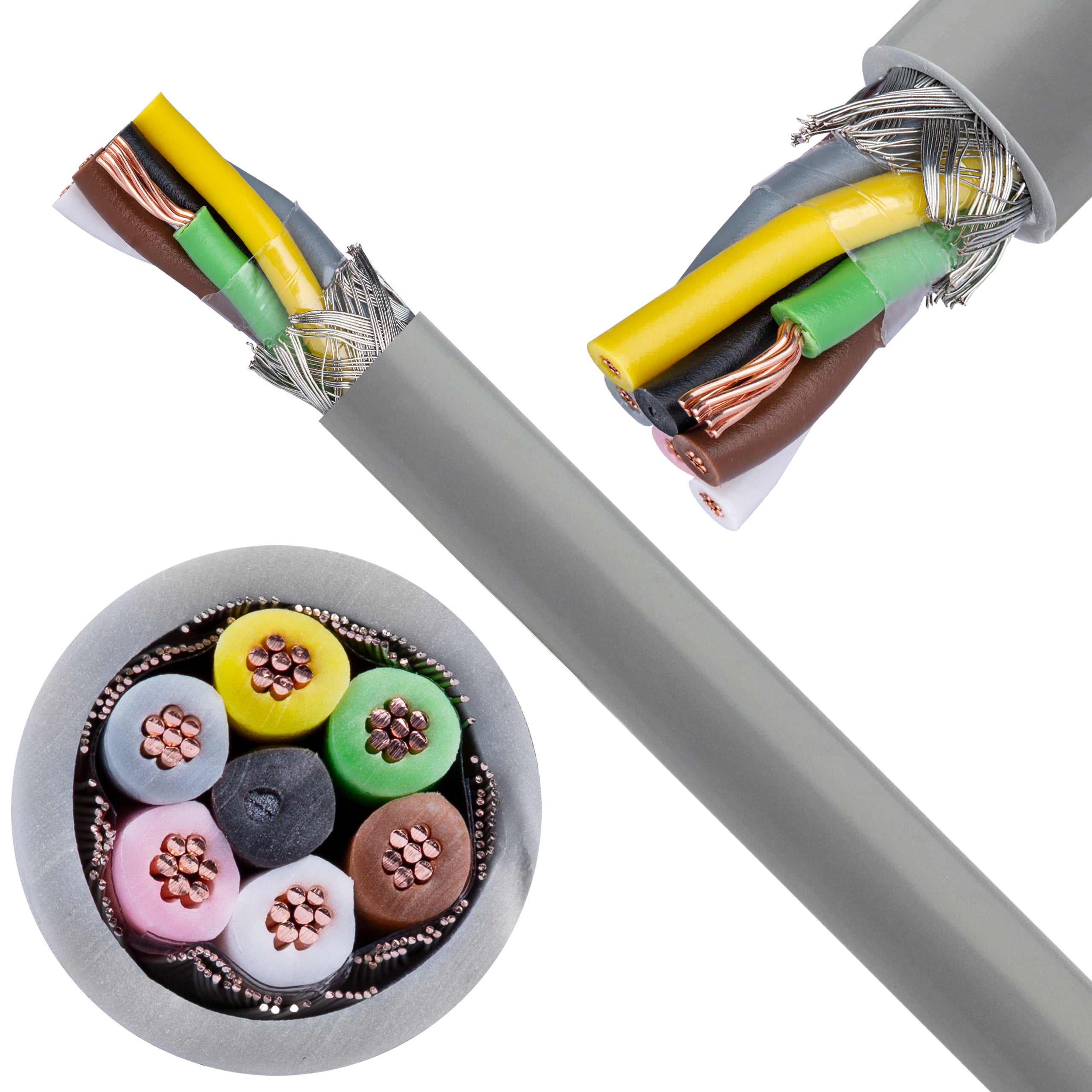 Kabel sterowniczy ELITRONIC-CY LIYCY 6x0,25mm2 szary 250/500V ekranowany olejoodporny linka TKD 100m