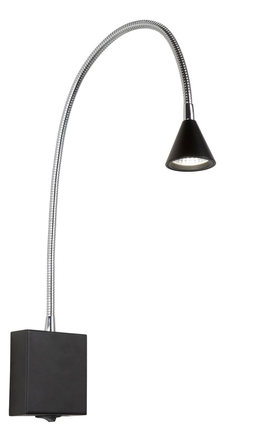 Kinkiet LED BUDDY czarny-chromowany 3W Neutralna biel 300lm metal wym:45x40x54cm IP20 Lucide