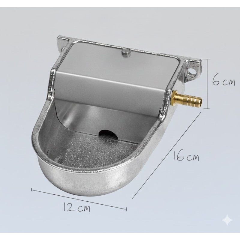 Bebedouro automático de alumínio para cães de pequeno porte, 12 x 16 x 6 cm | Saída horizontal, Bebedouro para cães - 4