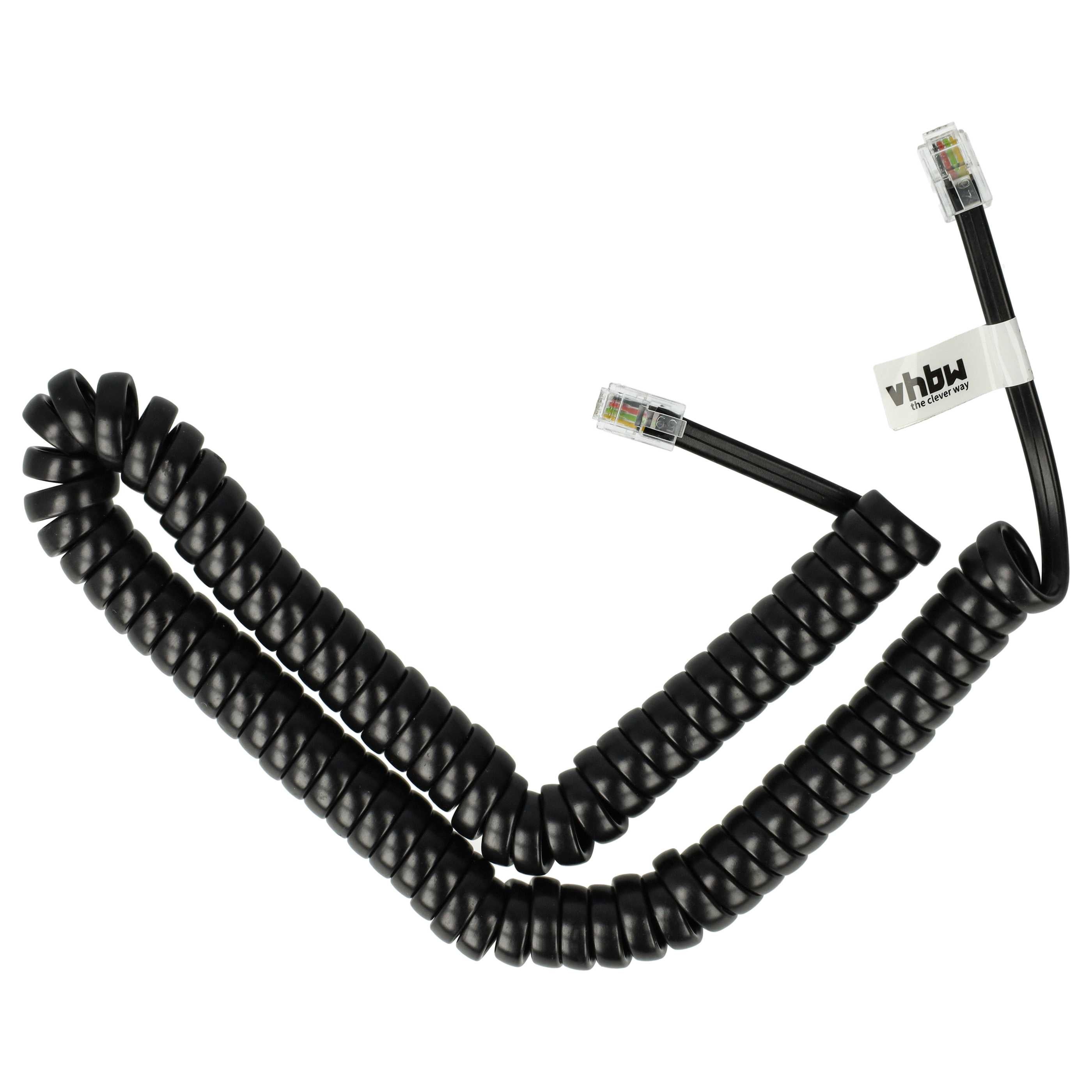 Cavo Telefonico RJ9 4P4C A Spirale Nero - Per Telefoni Fissi Casa E Ufficio - Foto 8