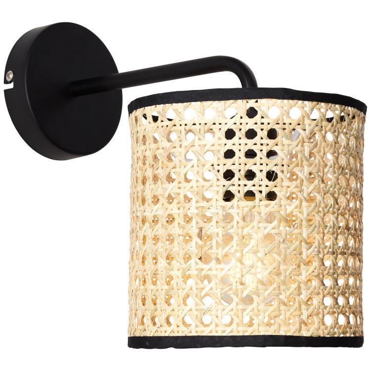 Lampa BRILLIANT, lampa stołowa Tanah czarny / naturalny, 1x A60, E27, 42W, z wyłącznikiem sznurkowym - 3