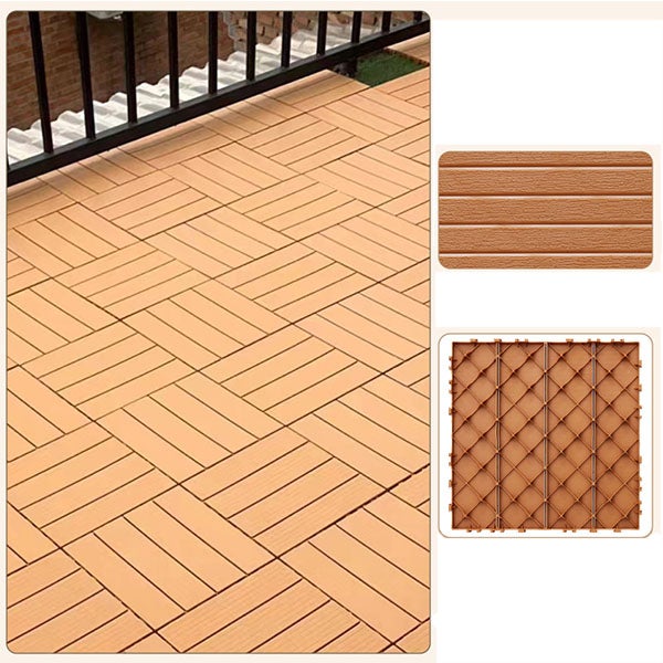 Piastrelle Esterno 30x30cm Legno Acacia - 11 Pezzi Per 1m², Per Giardino E Patio - Foto 10