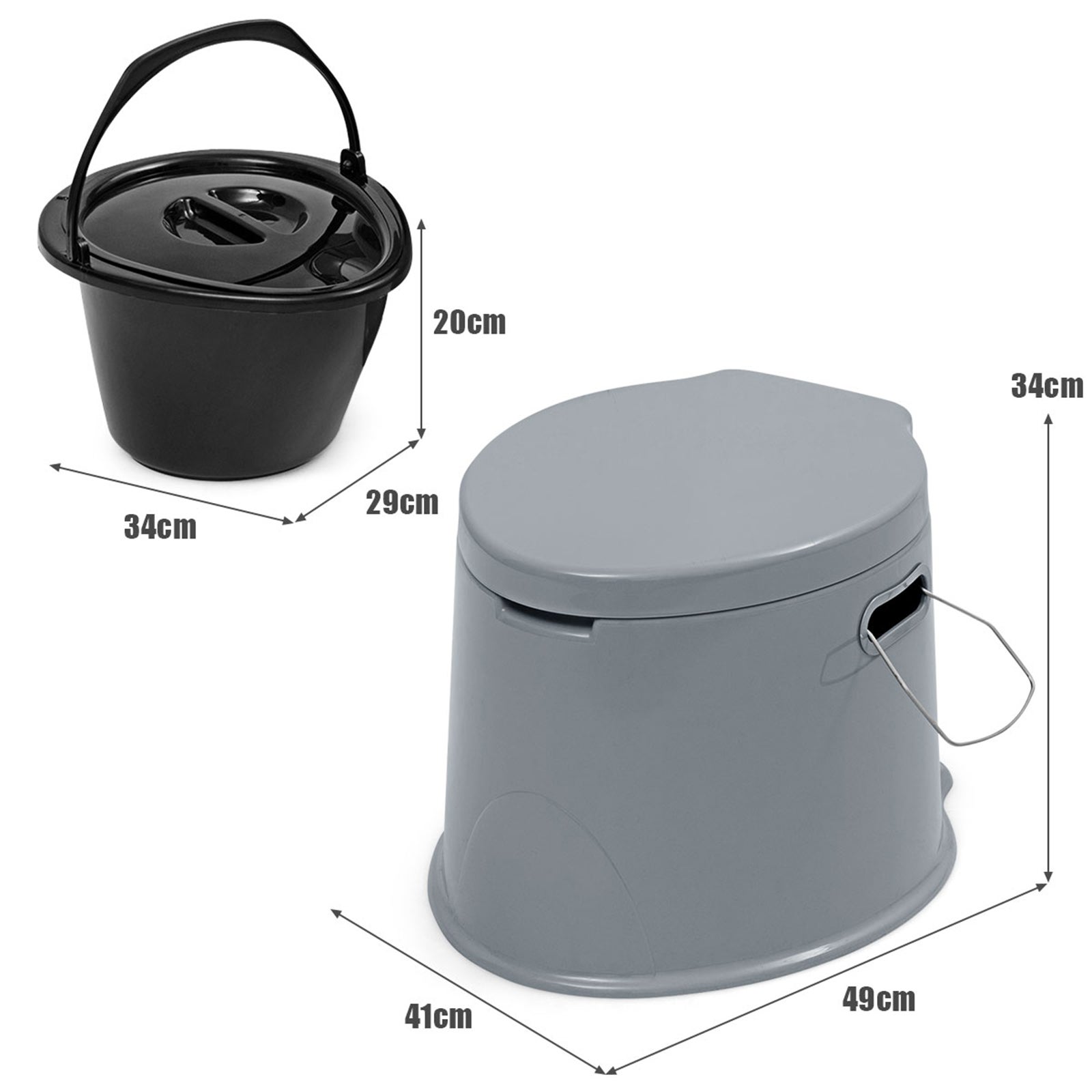 Toilette Portable pour Camping Extérieure Charge 200KG - 3