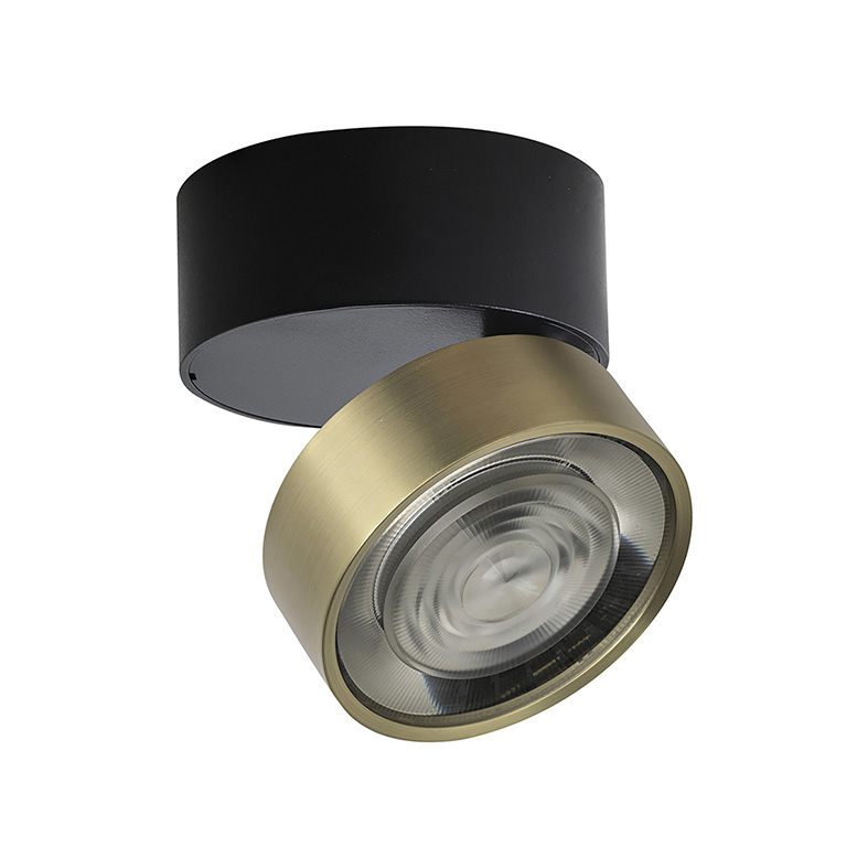 Seria HOLE LED de perete/plafon 7W 3000K CRI90 negru/auriu - Iluminare interioară de înaltă eficiență - Rossini Illuminazione