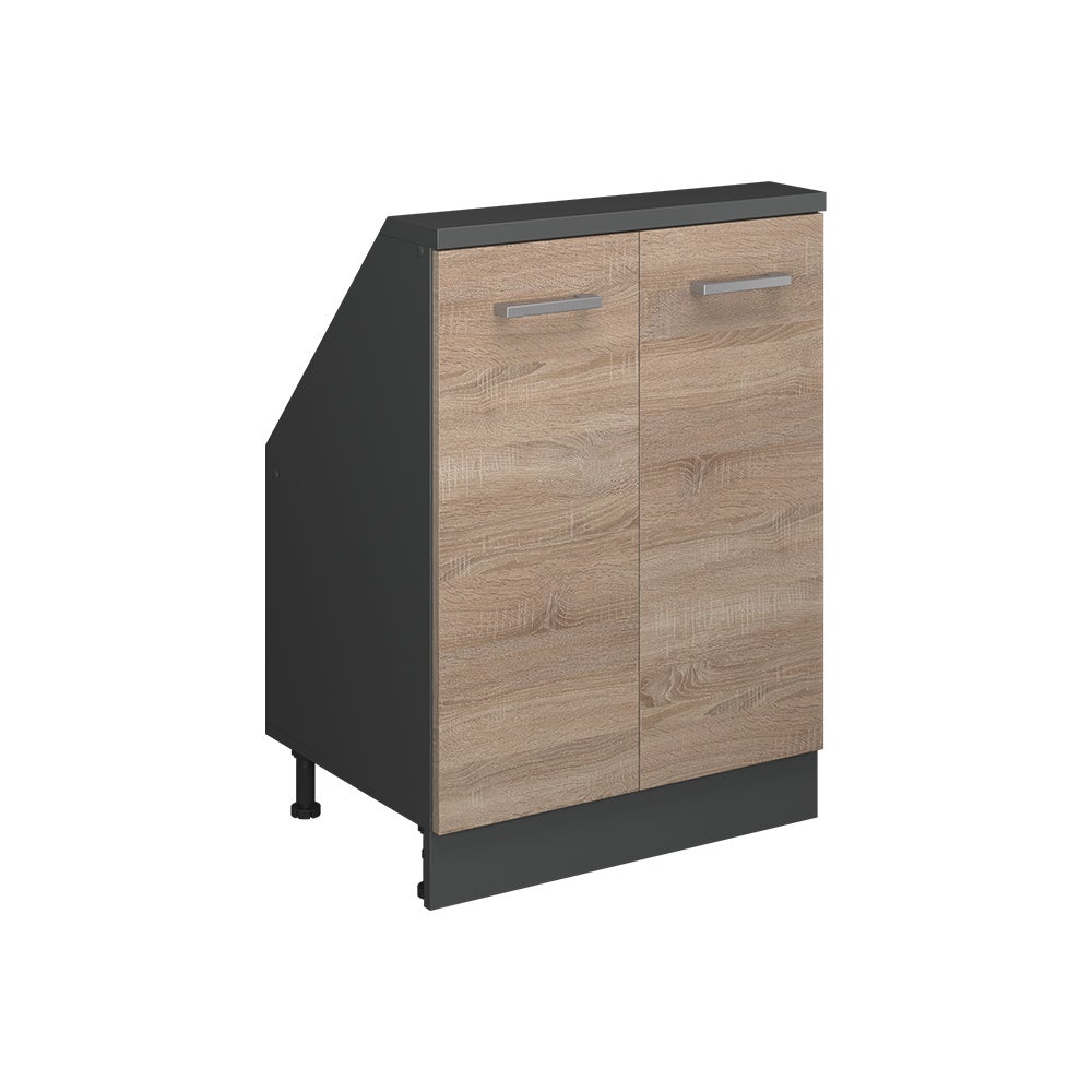 Vicco Szafka kuchenna na dach skośny R-Line, Sonoma, 60 cm z 2 drzwiami