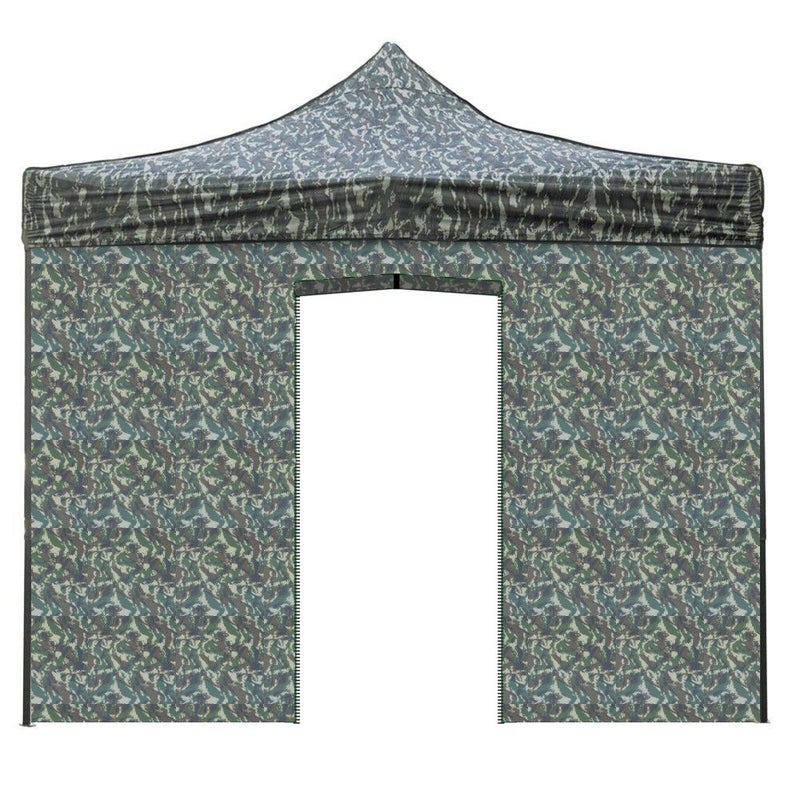 Boczna osłona do ogrodu 3x3 z rolowanym oknem i drzwiami do pawilonu