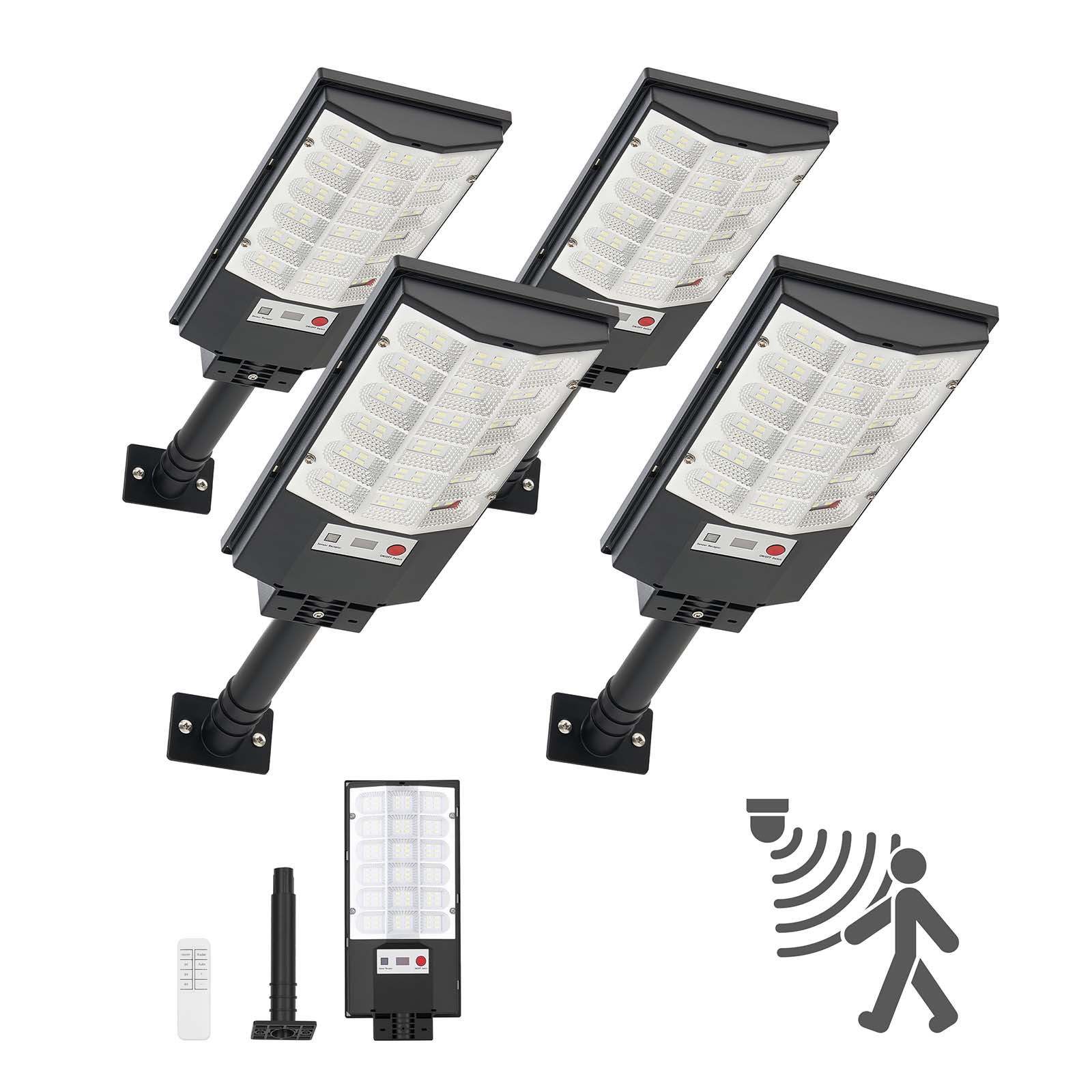 Lampă stradală solară VEVOR 500W – Reflector solar LED de 50.000 lm pentru grădină, curte și garaj – cu senzor de mișcare și telecomandă