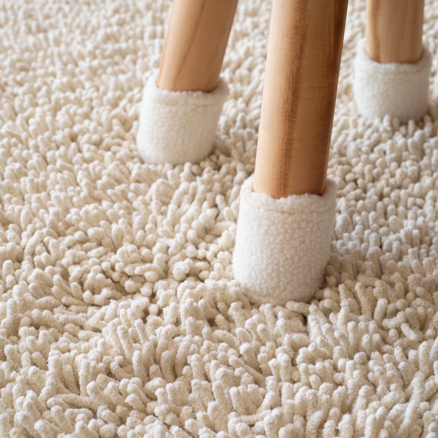 Tapete infantil redondo algodão Spring Ivory Ø140 cm | Tapete artesanal bege - 3