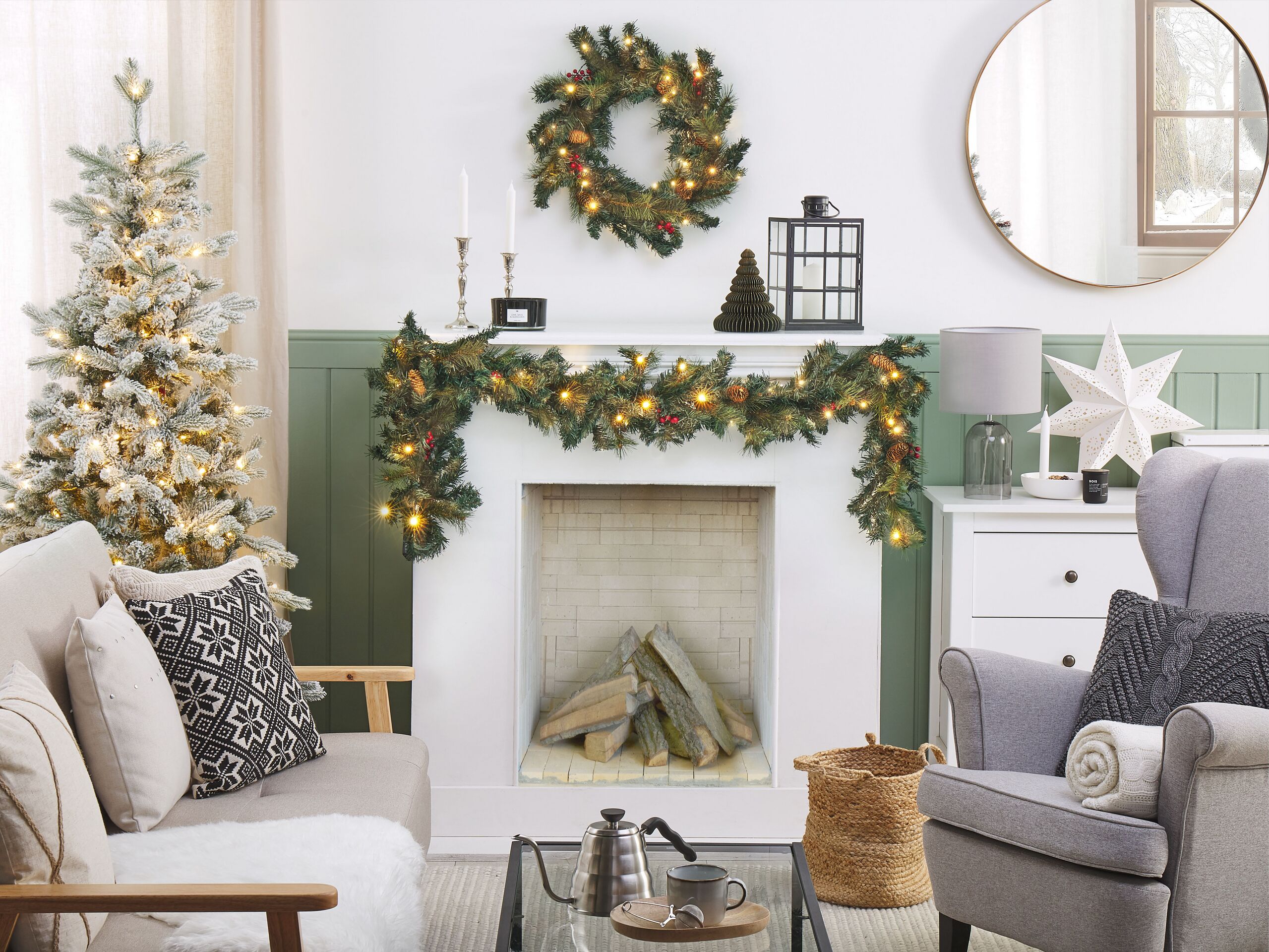 Guirlande de Noël LED TENALA 180 cm Vert - 2