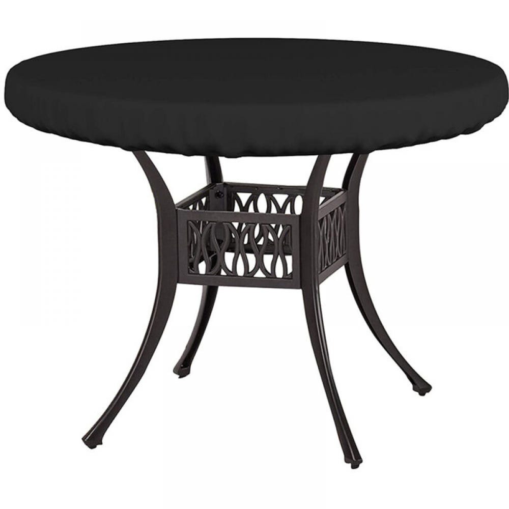 Housse de mobilier d'extérieur, housse de table et chaise ronde en tissu Oxford 210D anti Housse de mobilier d'extérieur, housse de table et chaise ronde en tissu Oxford 210D anti