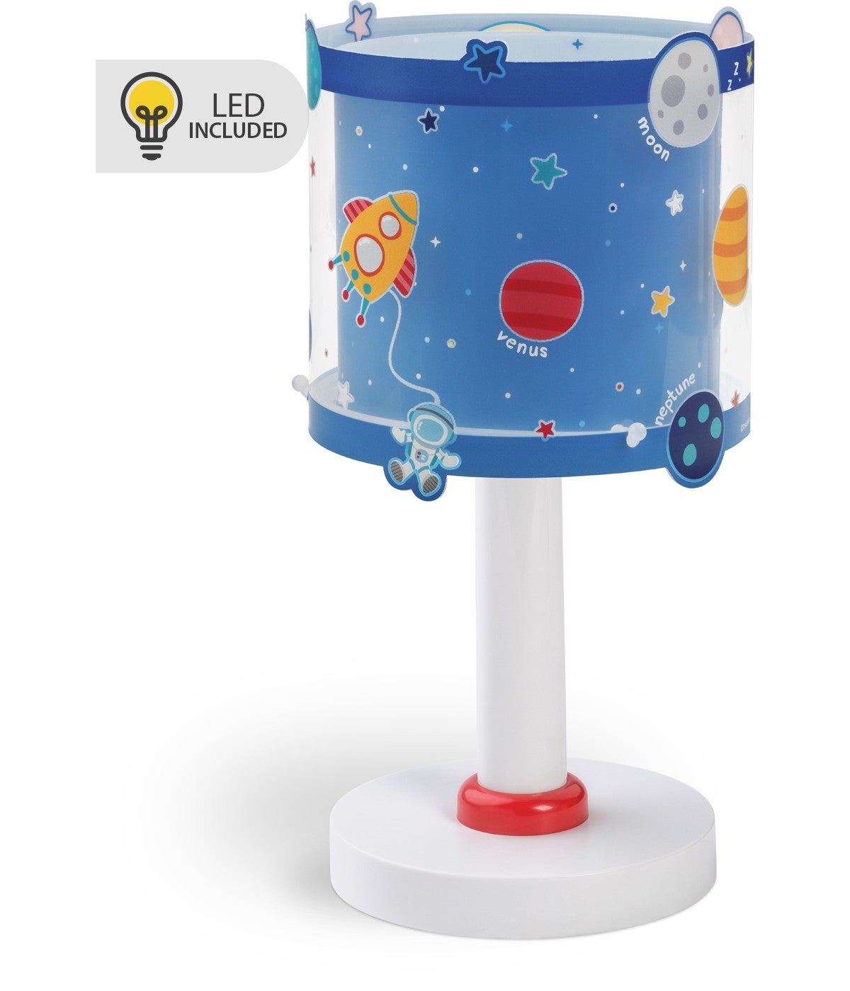 Candeeiro infantil de mesa Luz de presença LED Planets Planetas sistema solar - 3