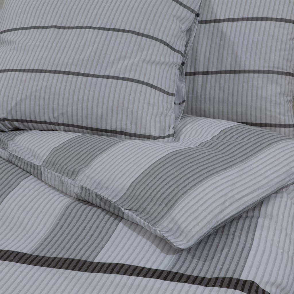 Ensemble de housse de couette Gris 240x220 cm Coton - 5