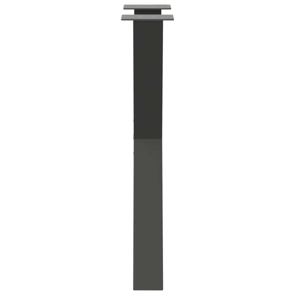 Maison Exclusive - Pieds de table à manger en forme de X 2 pièces Anthracite 50 x (72-73) cm Acier - 6