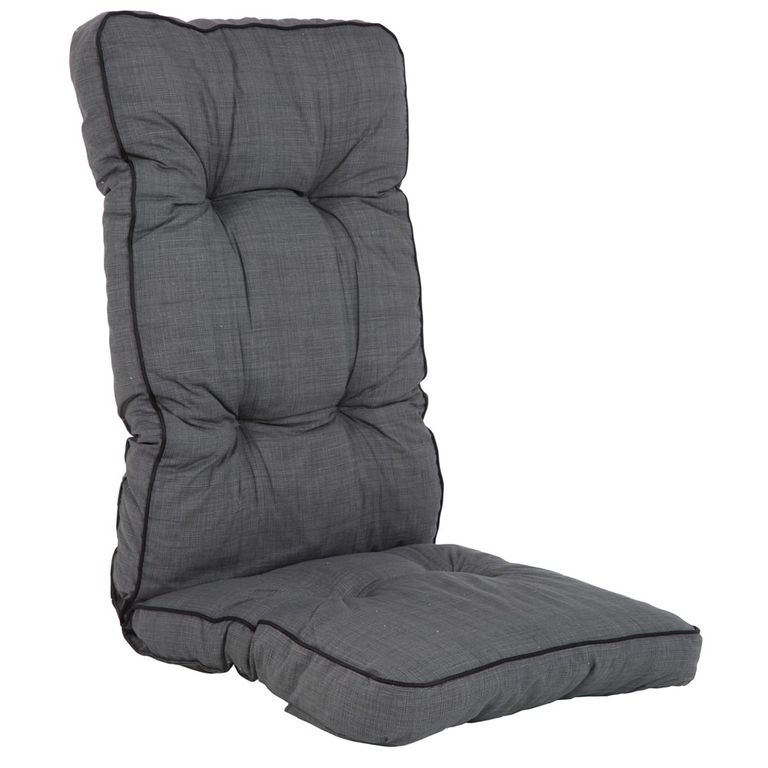 Poduszka na fotel ogrodowy 124 x 48 cm Royal / Lena szary kratka PATIO