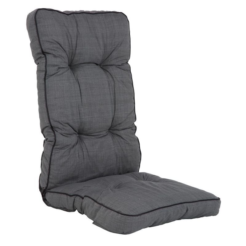 Poduszka na fotel ogrodowy 124 x 48 cm Royal / Lena szary kratka PATIO