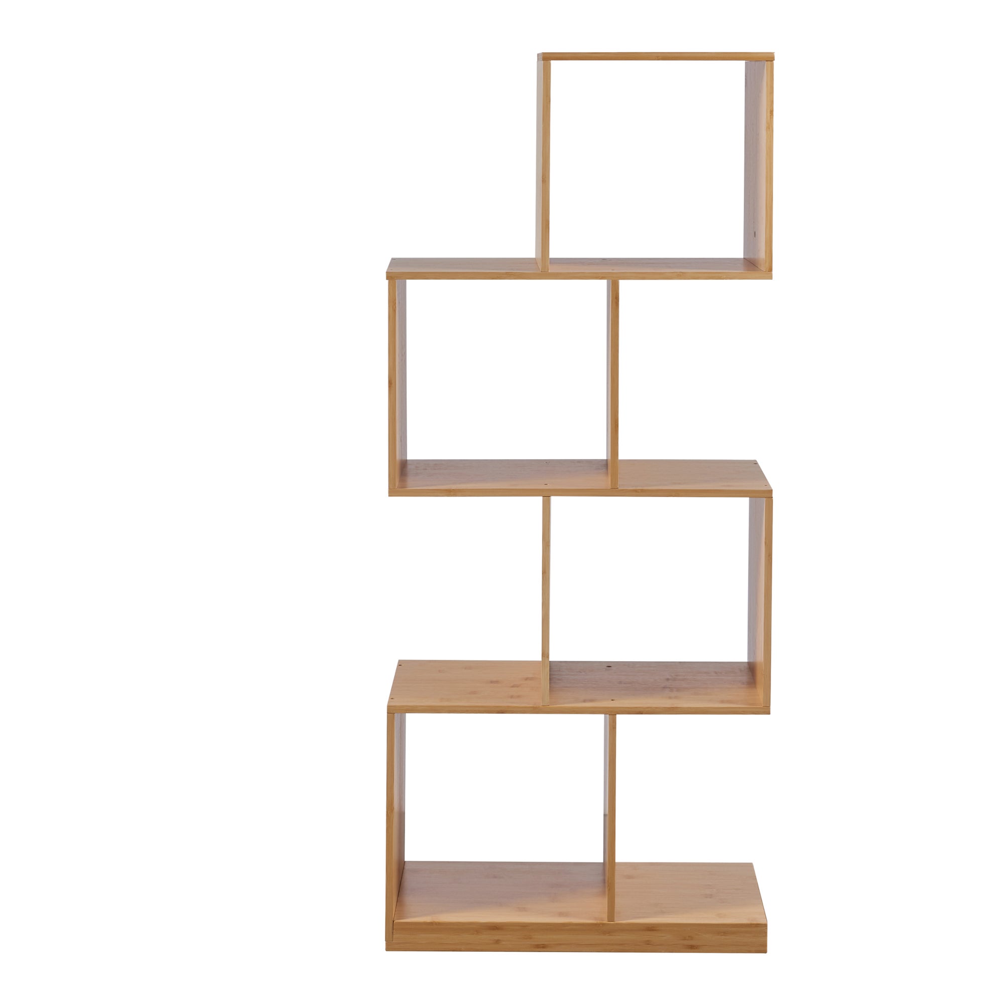 Estantes de Prateleiras Gullspång en forma de S bambu 130x55x30cm - Natural [en.casa] - 4