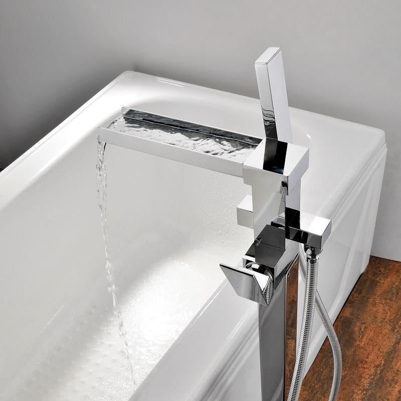 Robinet De Baignoire Au Sol 008 En Laiton Chromé Collection Enipée - 4