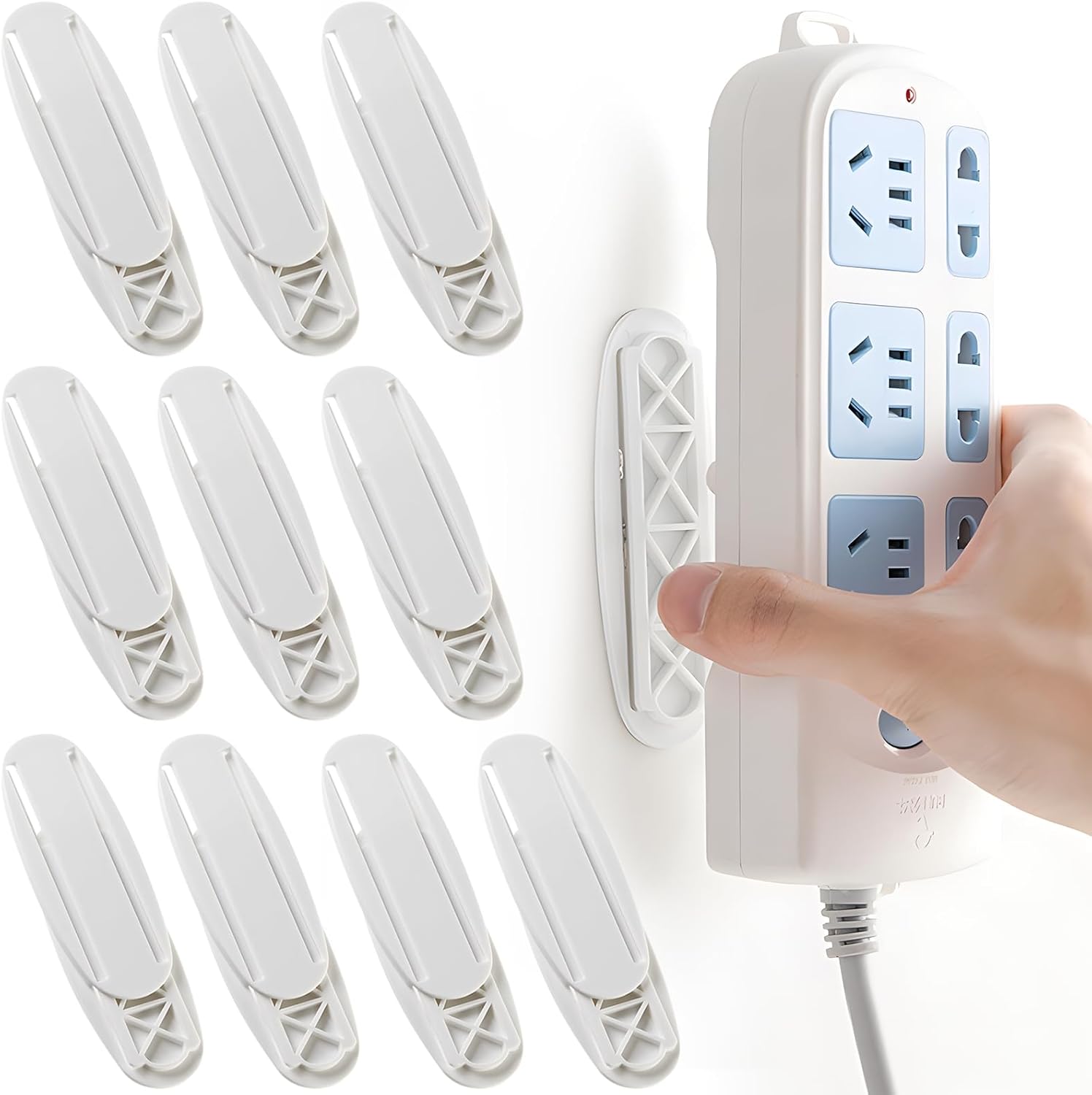 Lot De 35 Autocollants + Supports De Câble Nylon Blanc - Uxcell - Clips