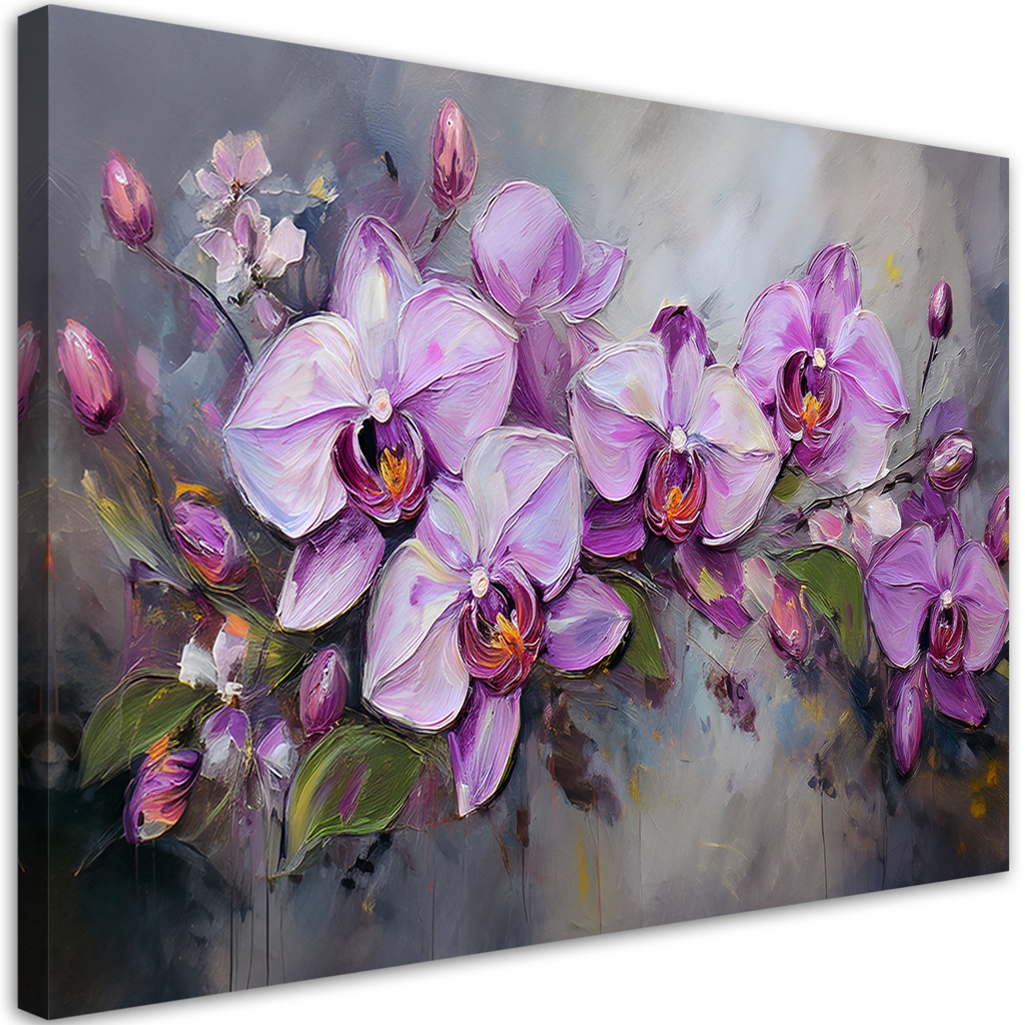 Obraz na płótnie, Orchidea Fioletowa Kompozycja Kwiatów 60x40