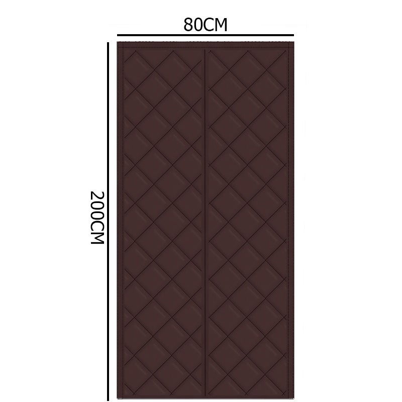 Tenda antivento in cotone spesso, adatta per l'inverno, isolamento termico magnetico, impermeabile e insonorizzata, 80X200 cm - 8