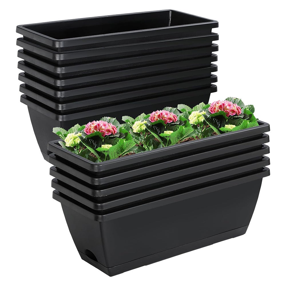 Grande Vasca Per Fioriere Barili 34 Cm Plastica Giardino - Foto 4