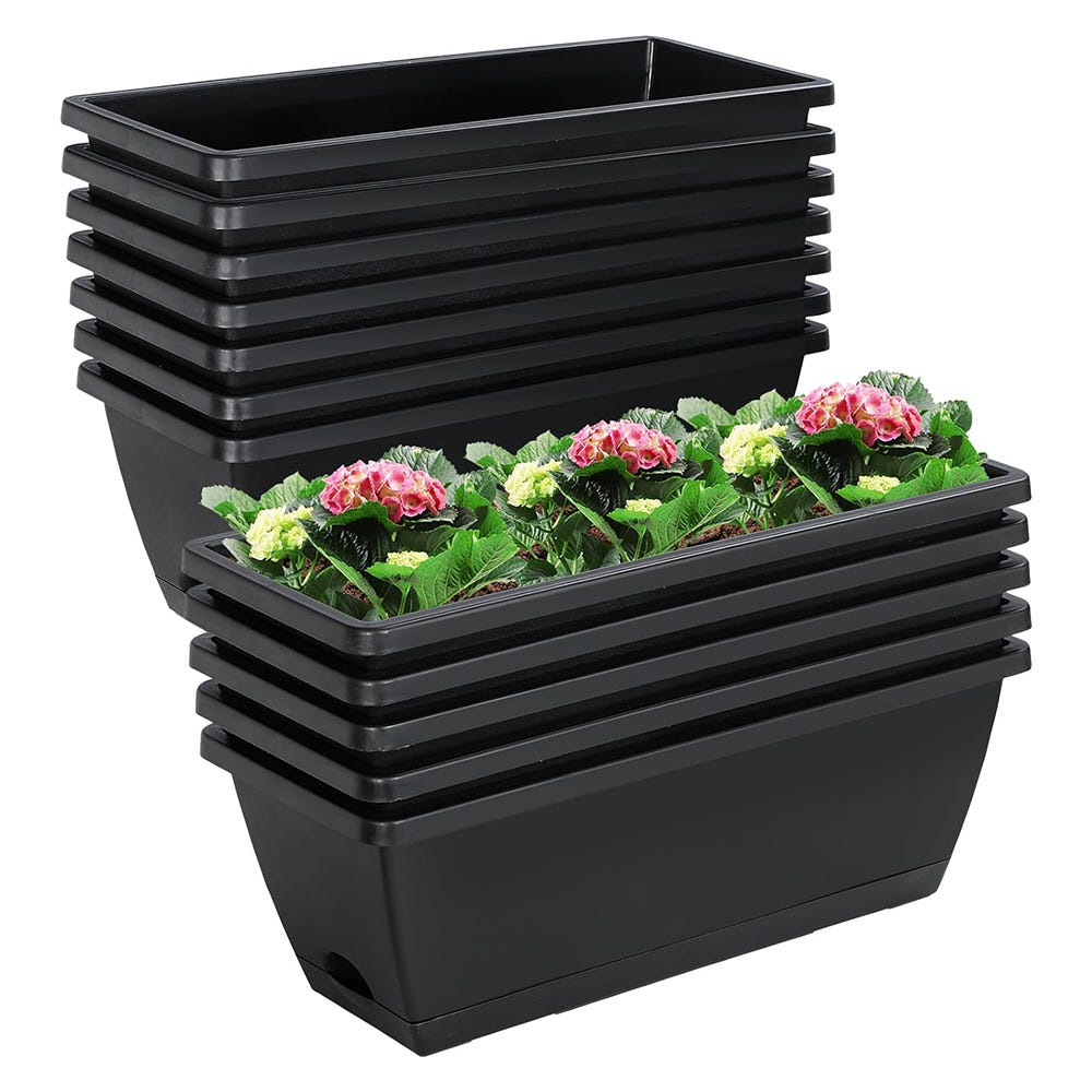 Grande Vasca Per Fioriere Barili 34 Cm Plastica Giardino - Foto 4