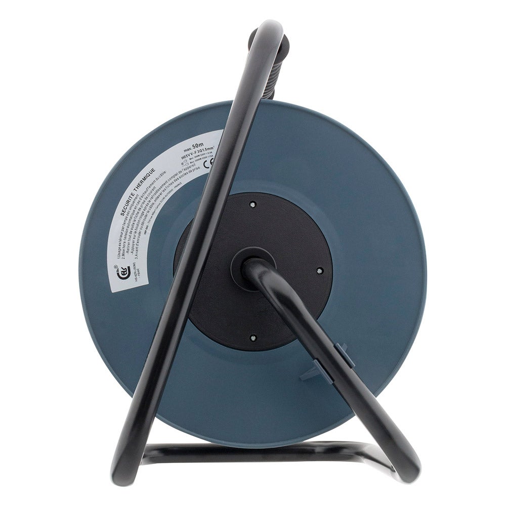 Enrouleur 4 prises 2P+T 16A vide à câbler + coupe-circuit - Orange - Zenitech - 4