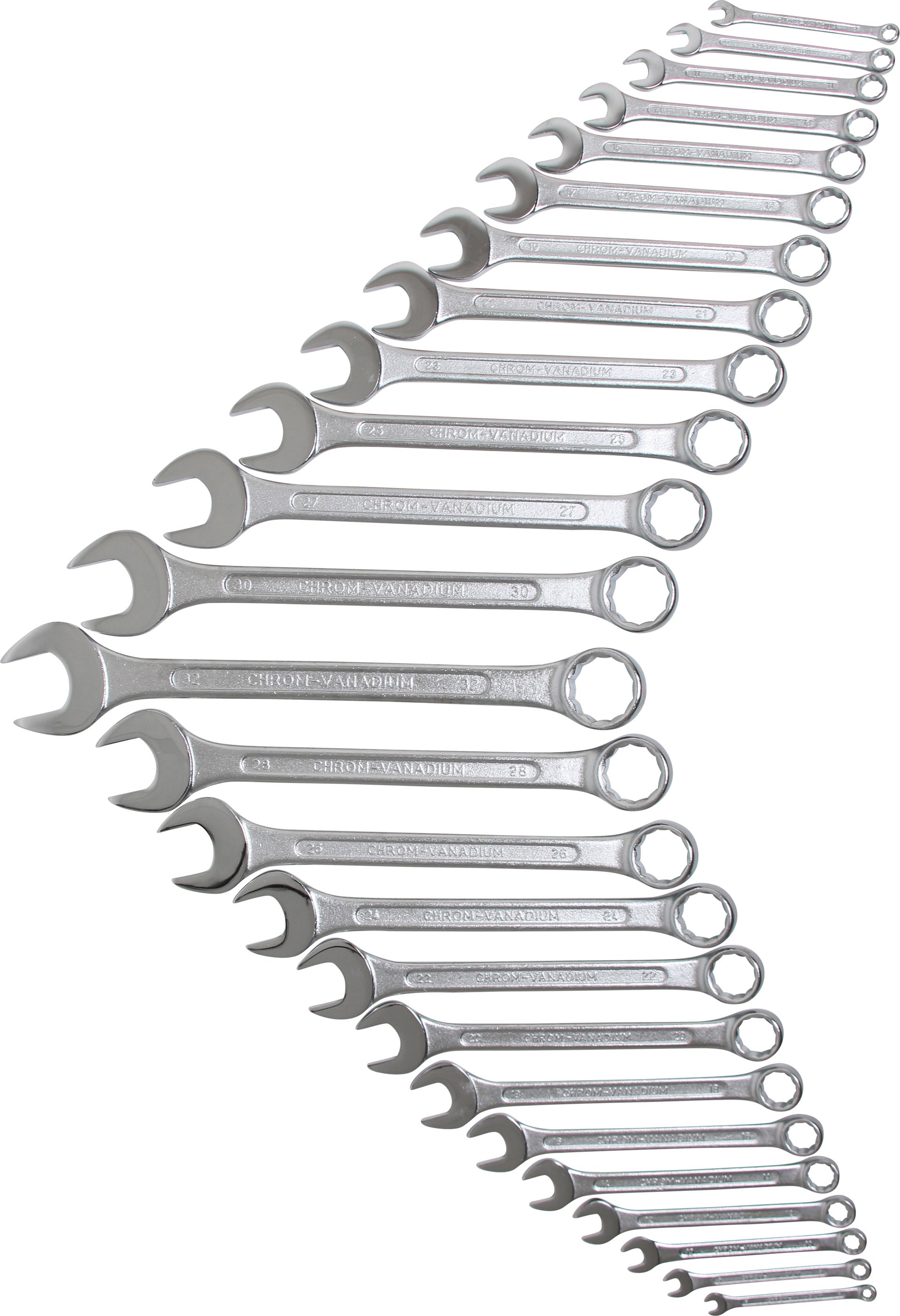 Zestaw kluczy płasko-oczkowych BGS stal chromowo-wanadowa 25 szt. 6-32 mm