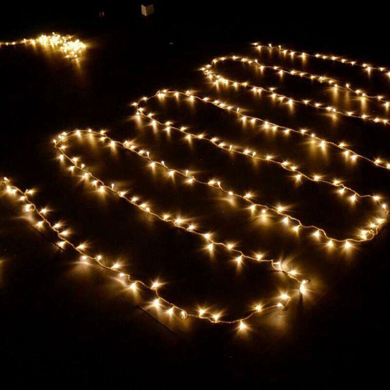 100M 1000 LED （Blanc chaud） Guirlande Lumineuse Carnaval Mariage Extérieur Jardin Intérieur Éclairage - 5