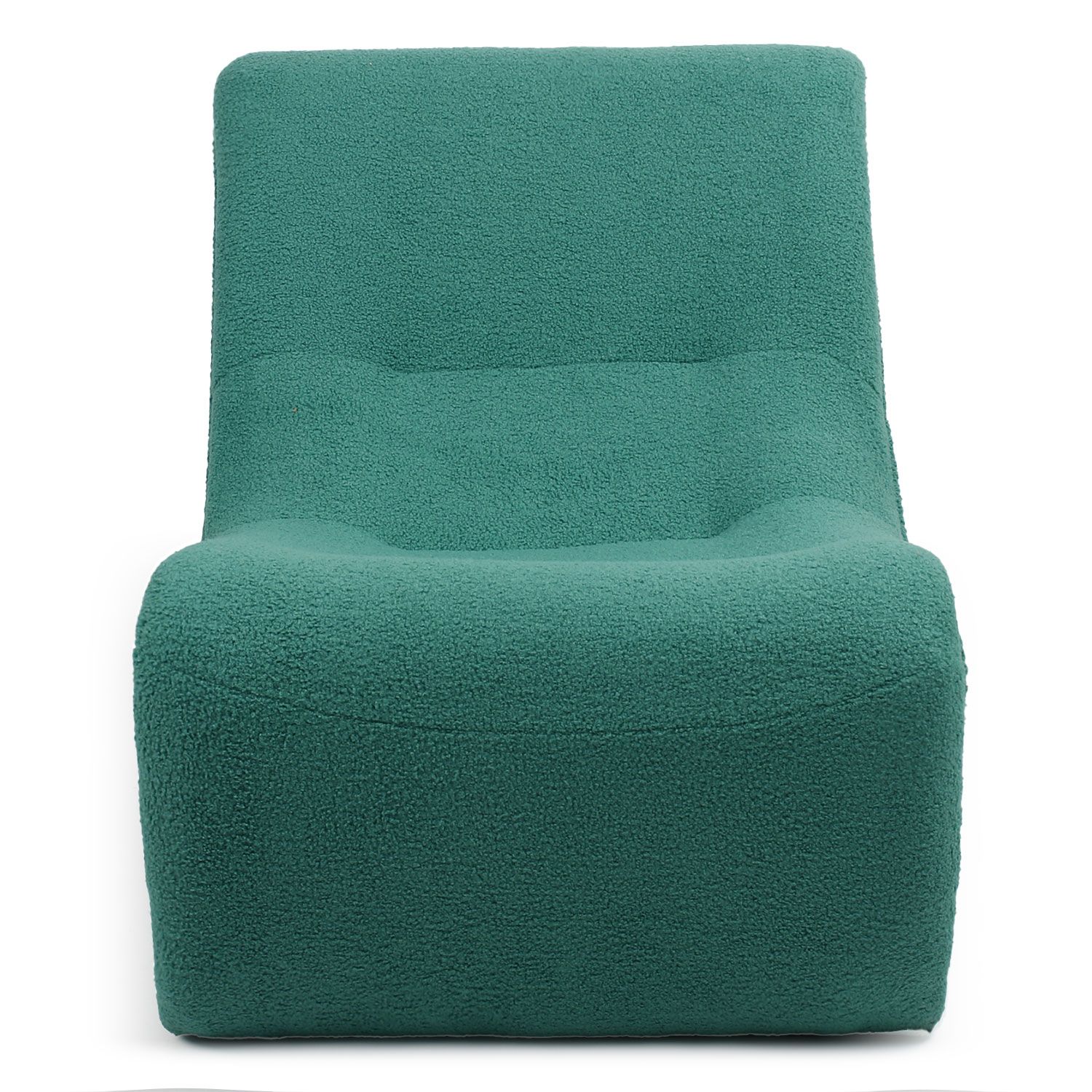 Fauteuil design Feldon Tissu bouclette Vert - 2