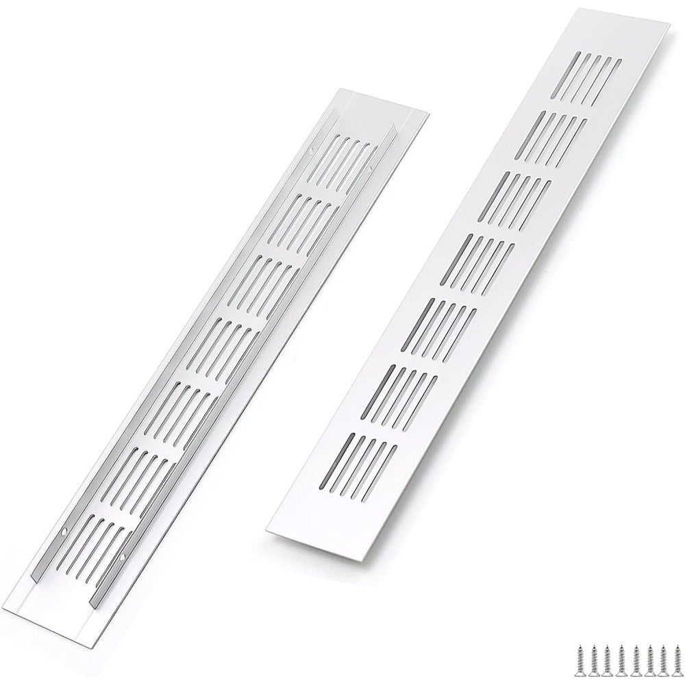 grille de ventilație decorative și ușoare din aluminiu, 300 x 50 mm, pentru protejarea orificiilor de ventilație, instalare ușoară