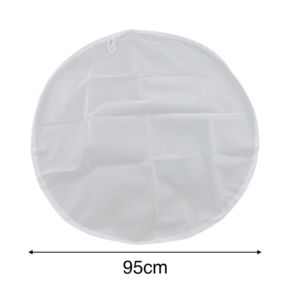 Pokrowiec na beczkę deszczową ze ściągaczem, 3 sztuki, do wiader ogrodowych, siatka, Ø 95 cm - 2