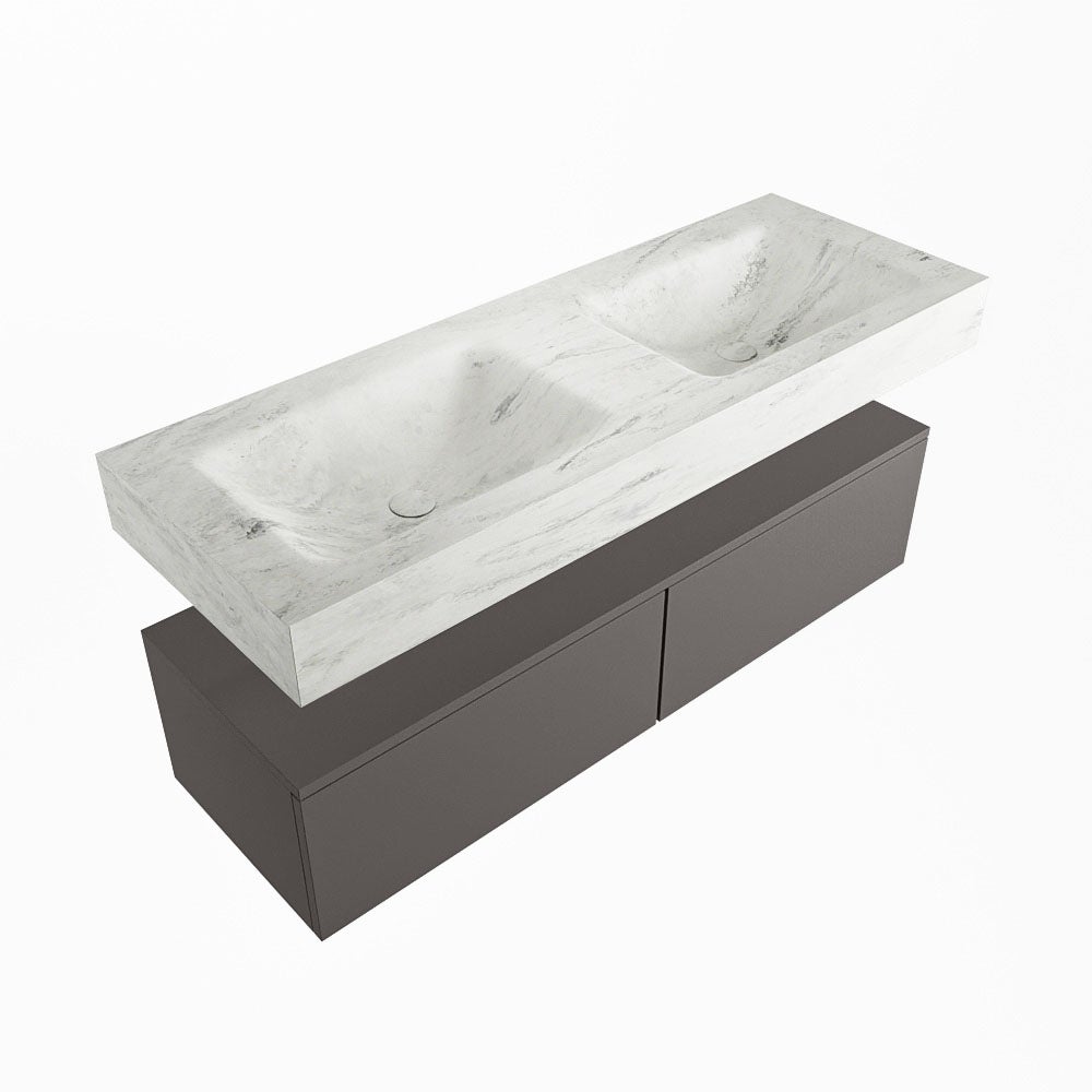 Mondiaz Alan Dlux Cm Mueble De Ba O Dark Grey Cajones Con Lavabo