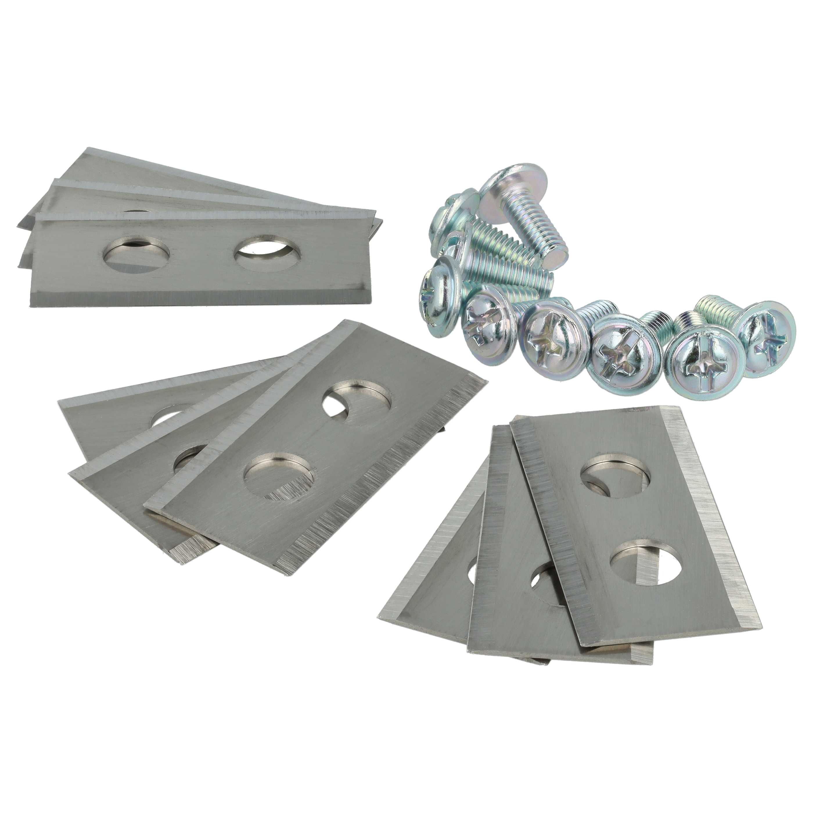 vhbw 27x Lama di ricambio compatibile con Mr. Gardener MR400, MR1000 tagliaerba - argento, in acciaio - 2