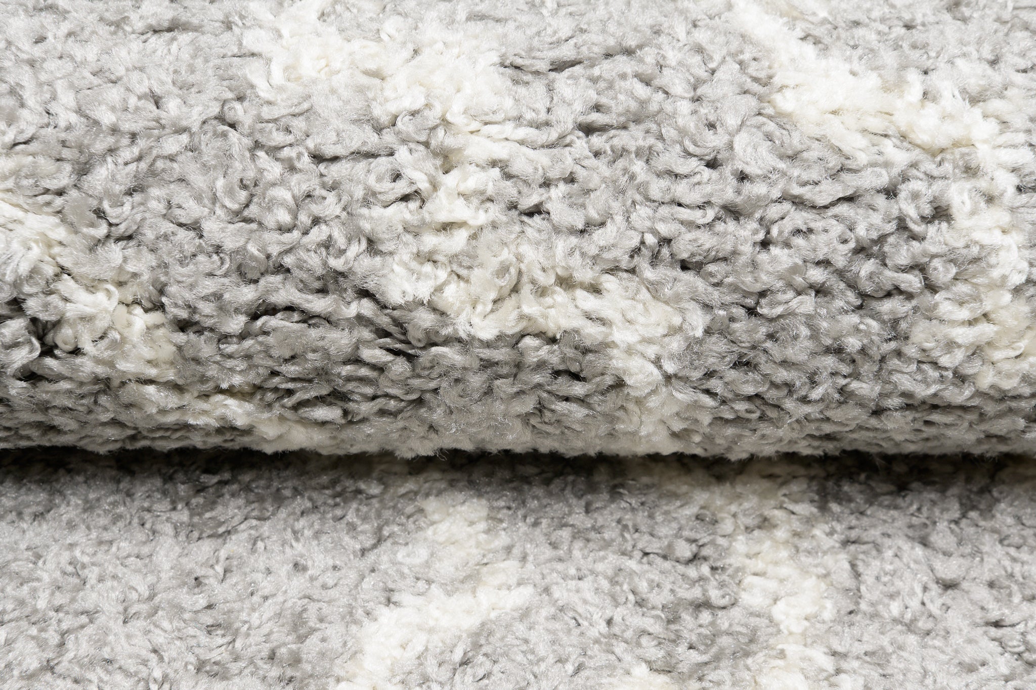 TAPISO Delhi Tapis de Salon Chambre Gris Blanc Ethnique Zigzags Moelleux Shaggy Super Doux Poils Longs Epais 60 x 100 cm - 4
