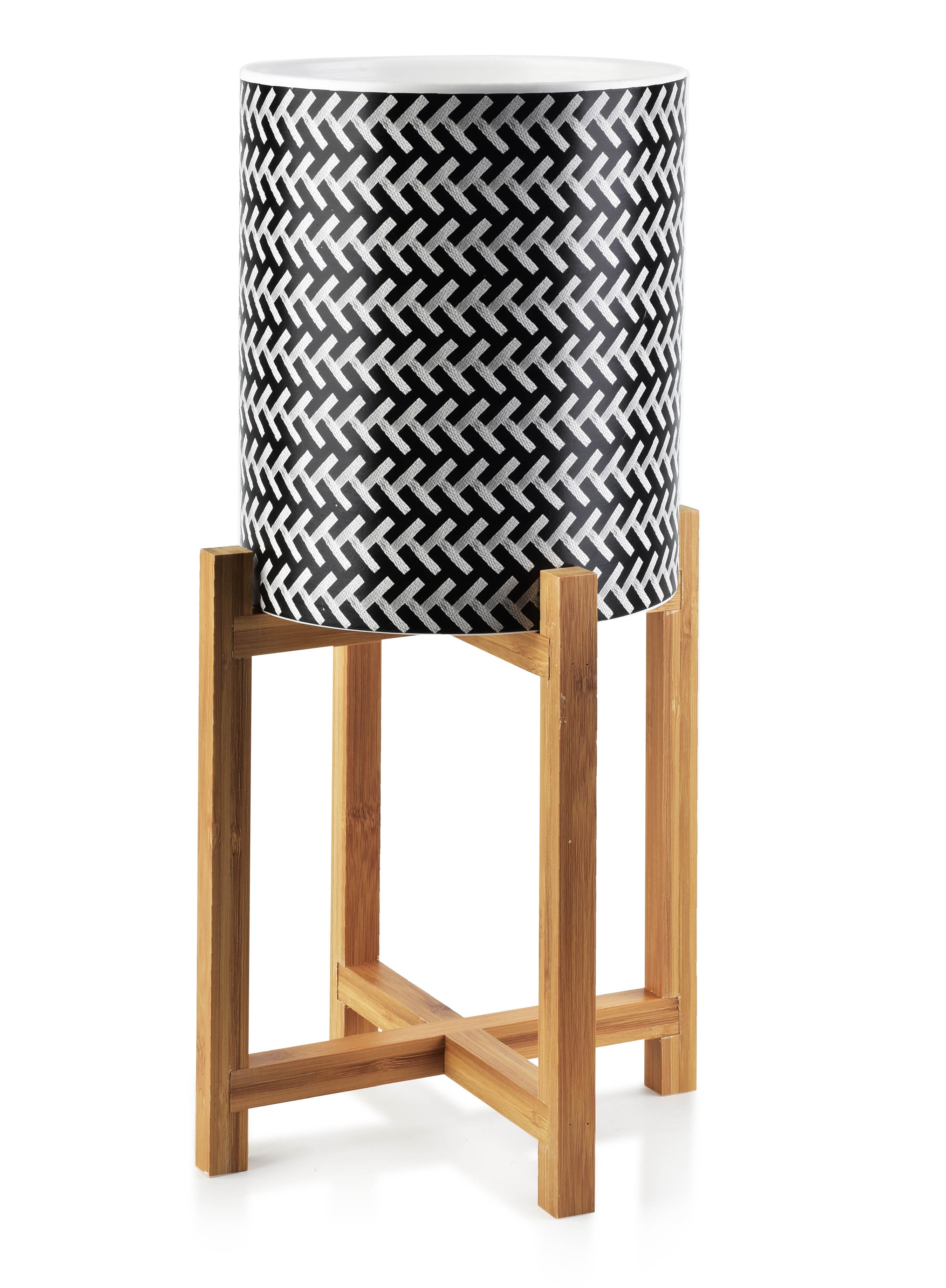 Doniczka ceramiczna MONDEX AVA 20x20x23 cm czarna 1 szt.